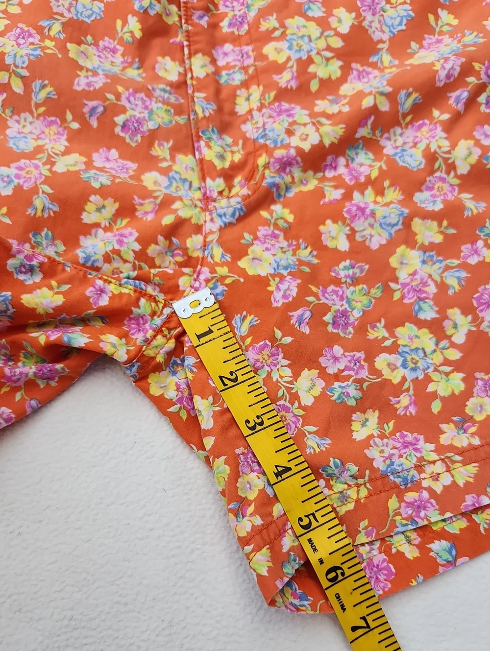 Polo Ralph Lauren Men’s Orange Floral Adjuster-Tab Shorts Size 30